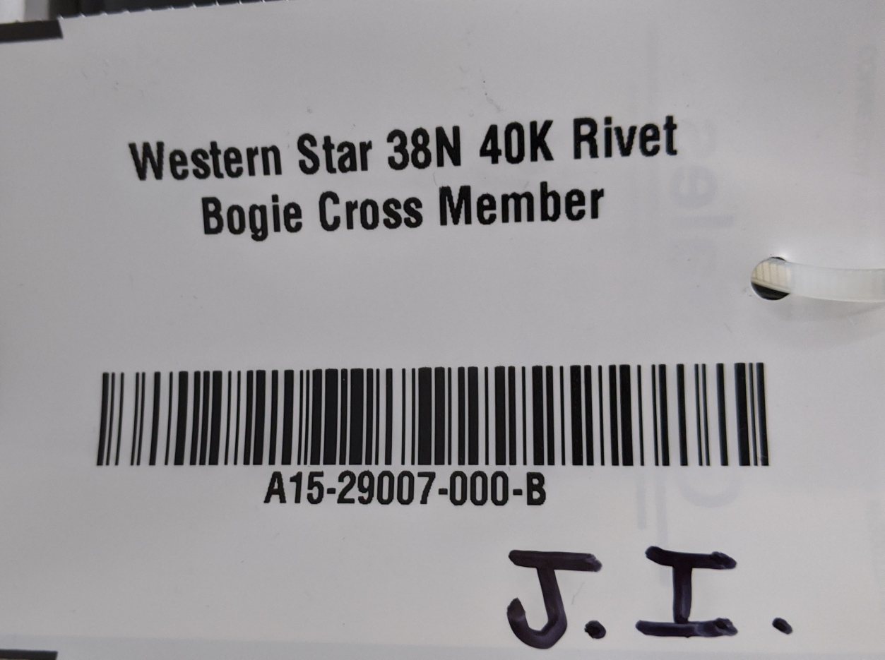 Western Star 38N 40K Rivet Bogie Cross Member - P/N A15-29007-000 (9912014766396)