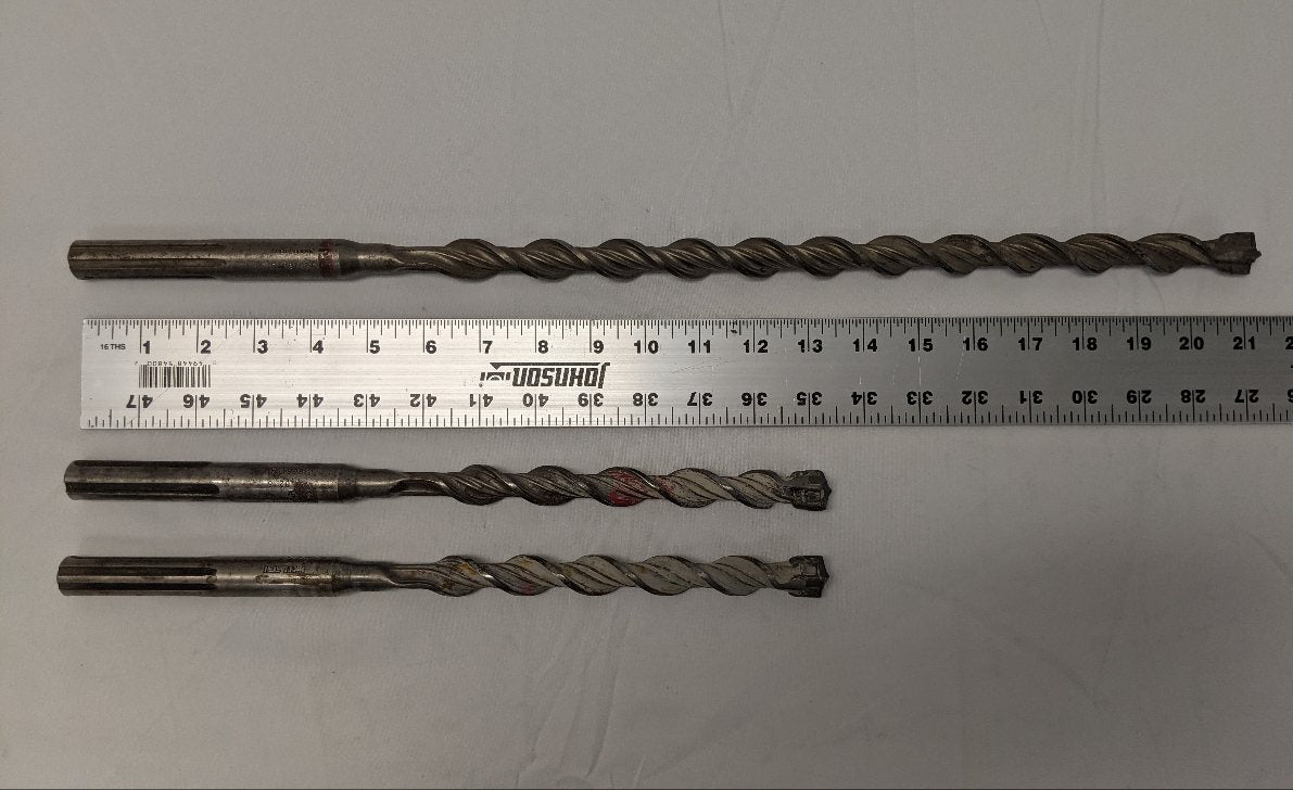 Hilti 3/4" SDS Max Masonry Drill Bits | Lot of 3 | Tungsten Carbide | 13" & 21"