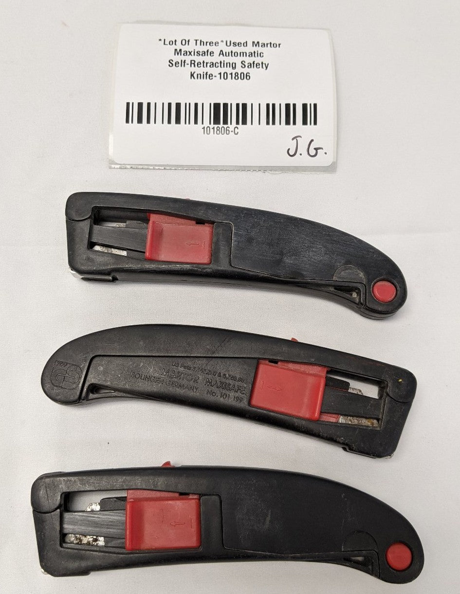 Martor Maxisafe Auto-Retract Safety Knife Lot of 3 101806