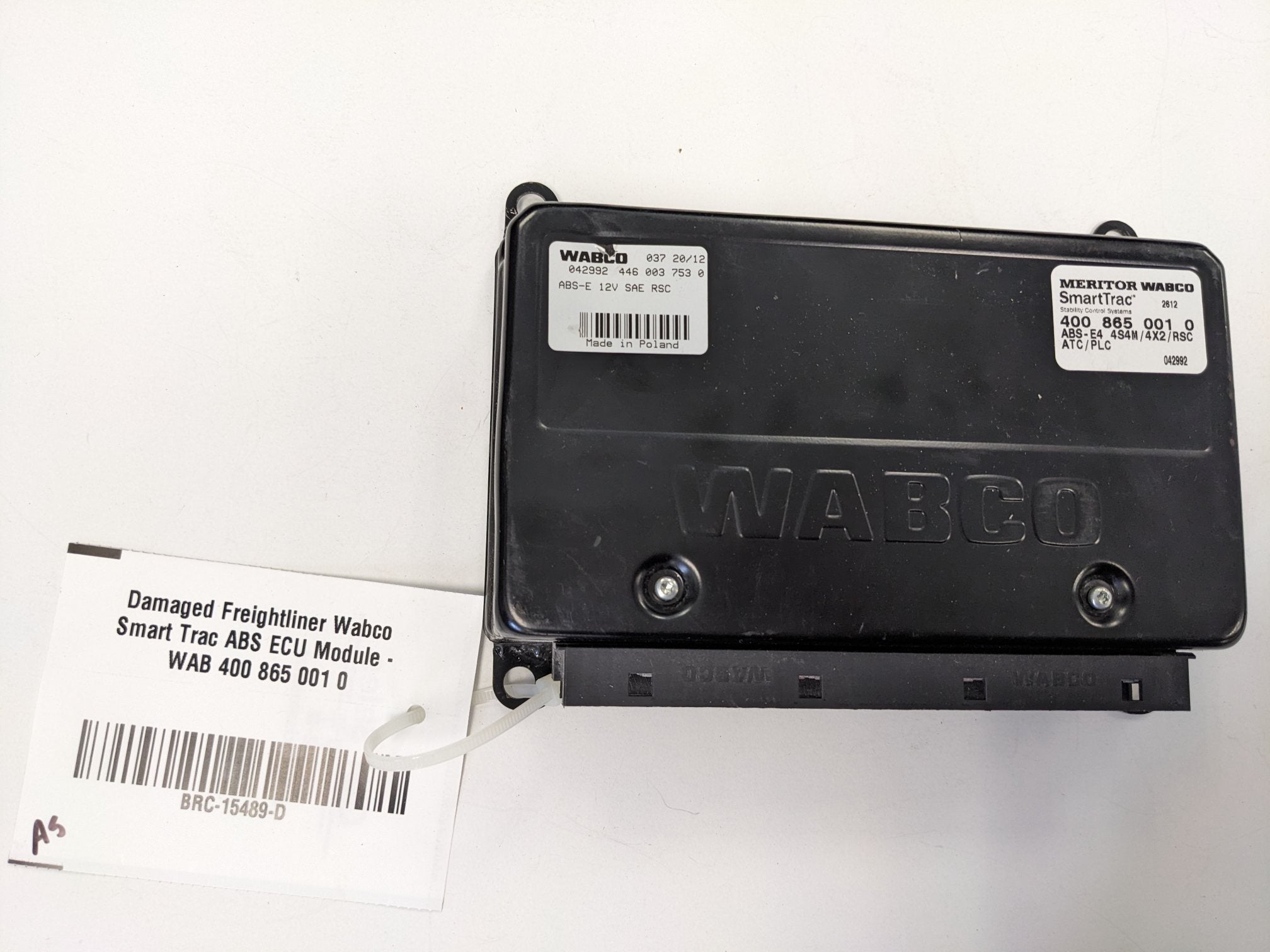 Damaged Freightliner Wabco Smart Trac ABS ECU Module - P/N WAB 400 865 001 0