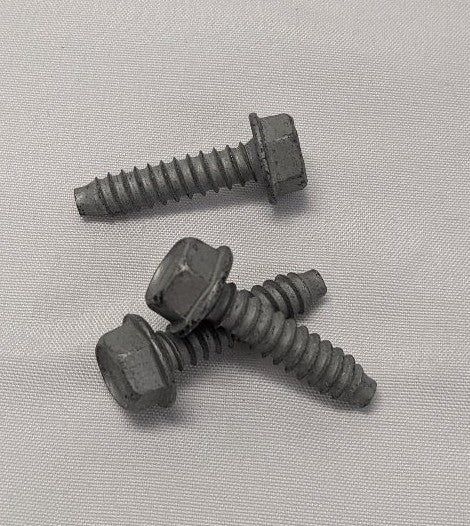 *Lot of 100* New 1/4" x 1" Full Thread Galvanized Steel Plastic Rolling Hex Screw