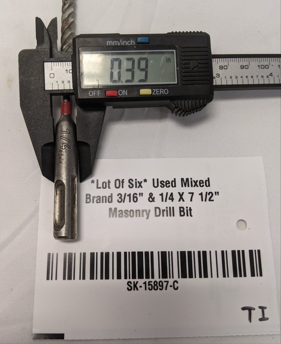 Masonry Drill Bits 3/16" 1/4" x 7.5" | Lot of 6 | SDS Plus | Dewalt Hilti Ansi