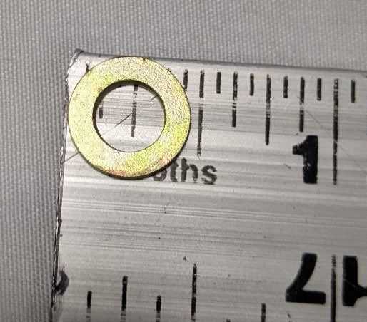 *Lot of 400* New 1/4" x 7/16" x 1/16" Yellow Zinc Coated Steel Washers