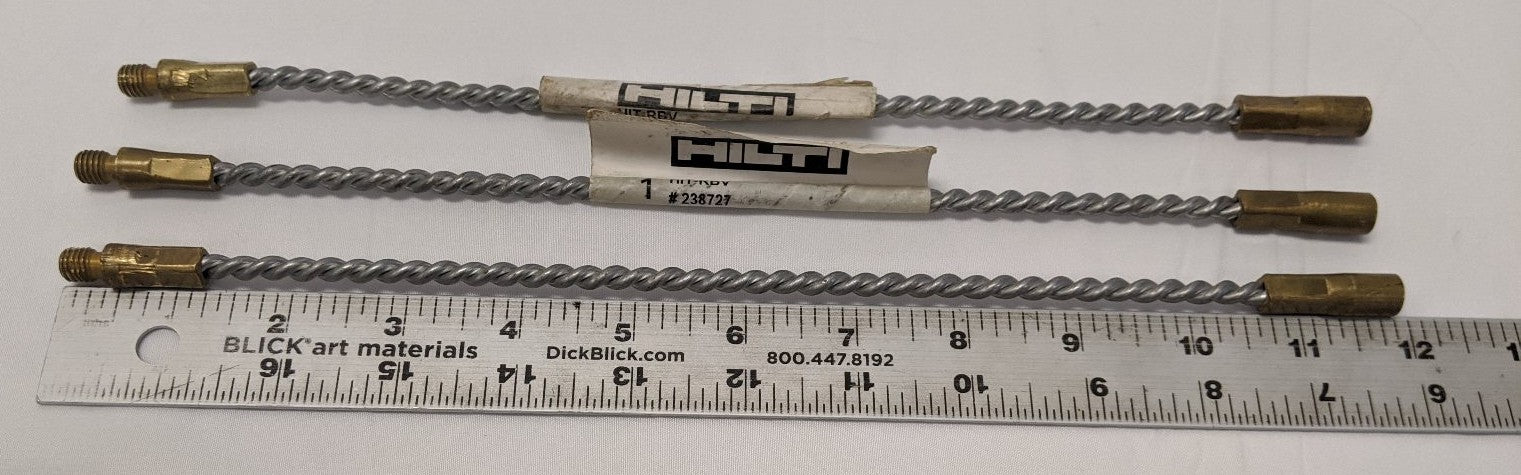 Hilti HIT-RBV 11" Round Brush Extension | Lot of 3 | M8 Thread | P/N 238727