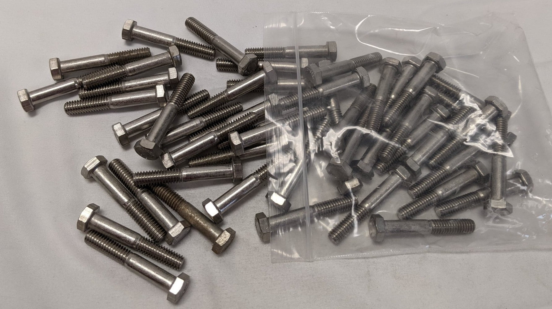*Lot of 50* New 5/16"-18 x 2" Partly Threaded Coarse Stainless Steel Hex Bolts