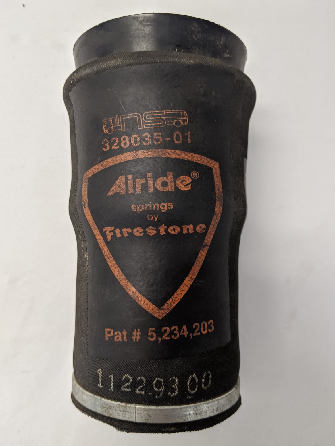 Used Firestone Airide Sleeve Style Air Spring - P/N 328035-01