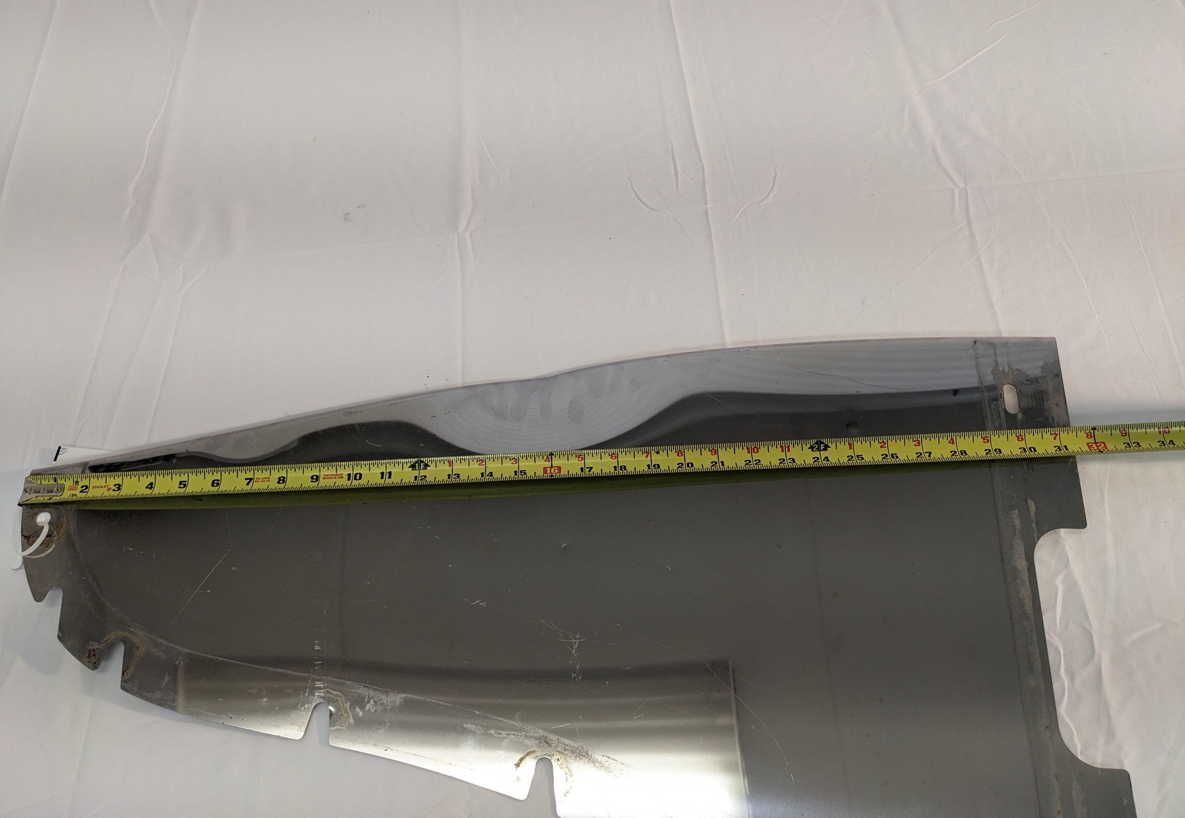 Damaged Freightliner Coronado RH Stainless Cowl Trim Panel - P/N 17-14966-001 (10089926623548)