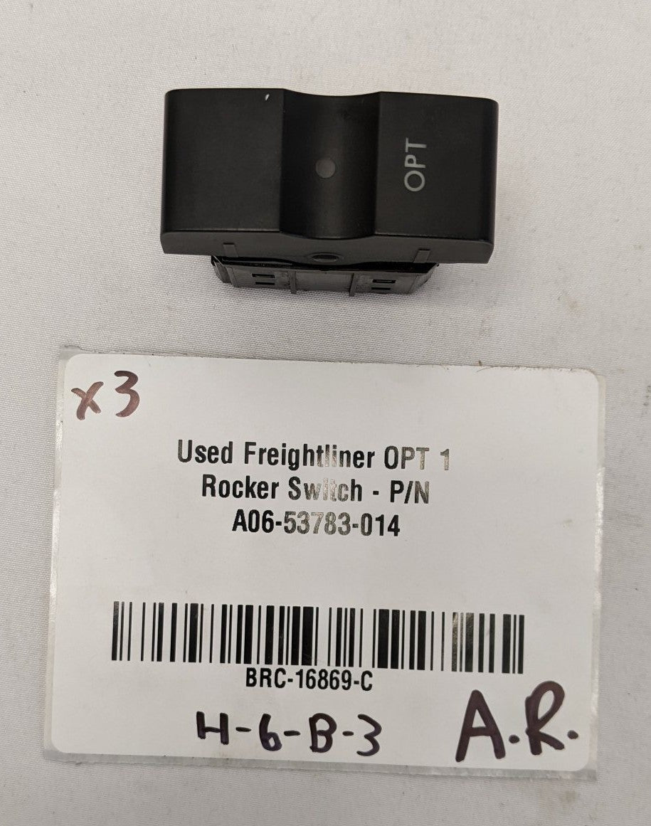 Freightliner OPT 1 Rocker Switch Red Latch A06-53783-014