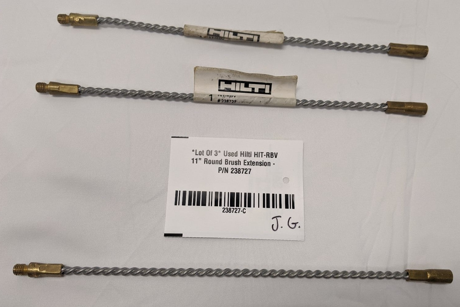 Hilti HIT-RBV 11" Round Brush Extension | Lot of 3 | M8 Thread | P/N 238727