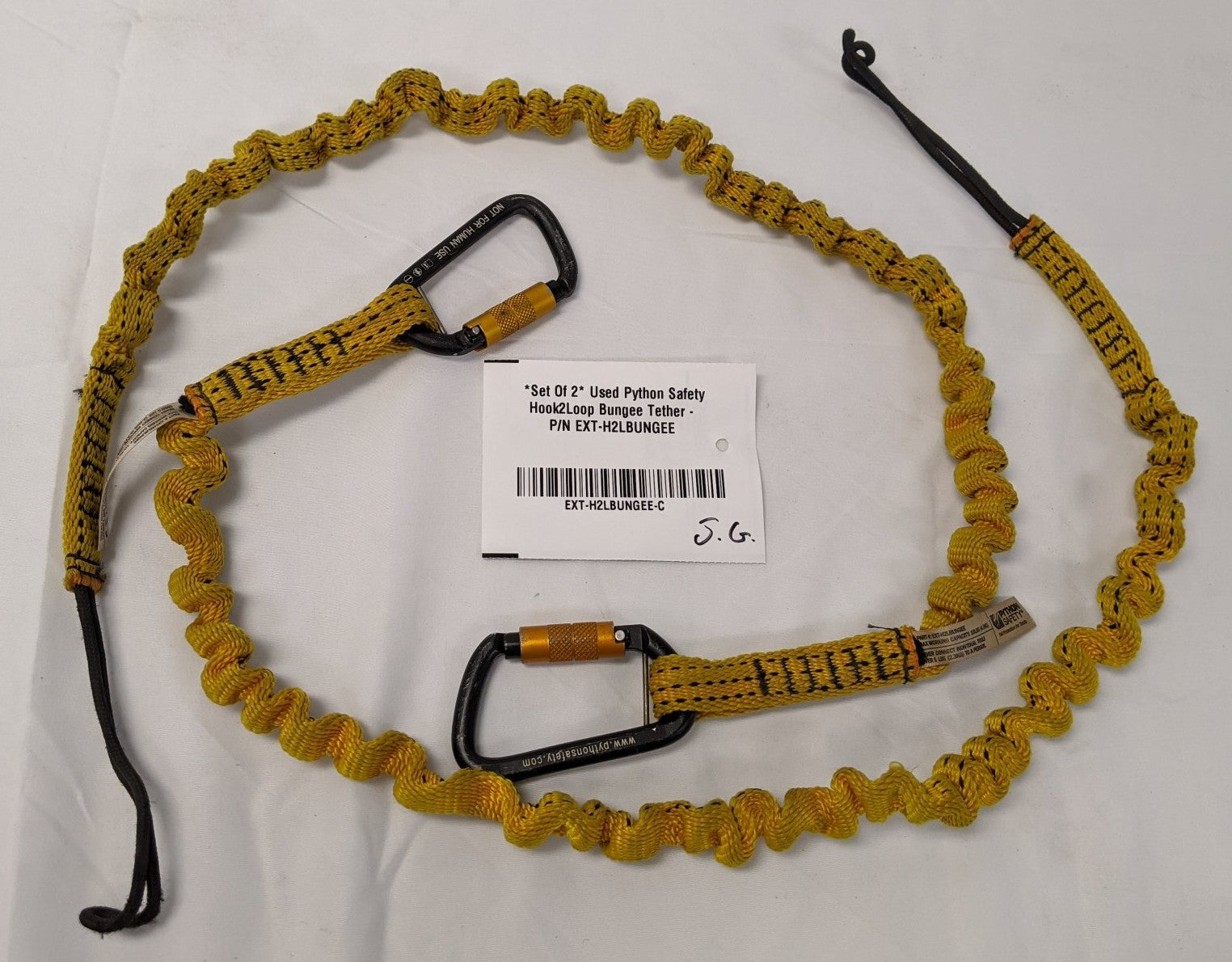 Python Safety Hook2Loop Bungee Tether Set of 2 - 10 lbs Capacity EXT-H2LBUNGEE