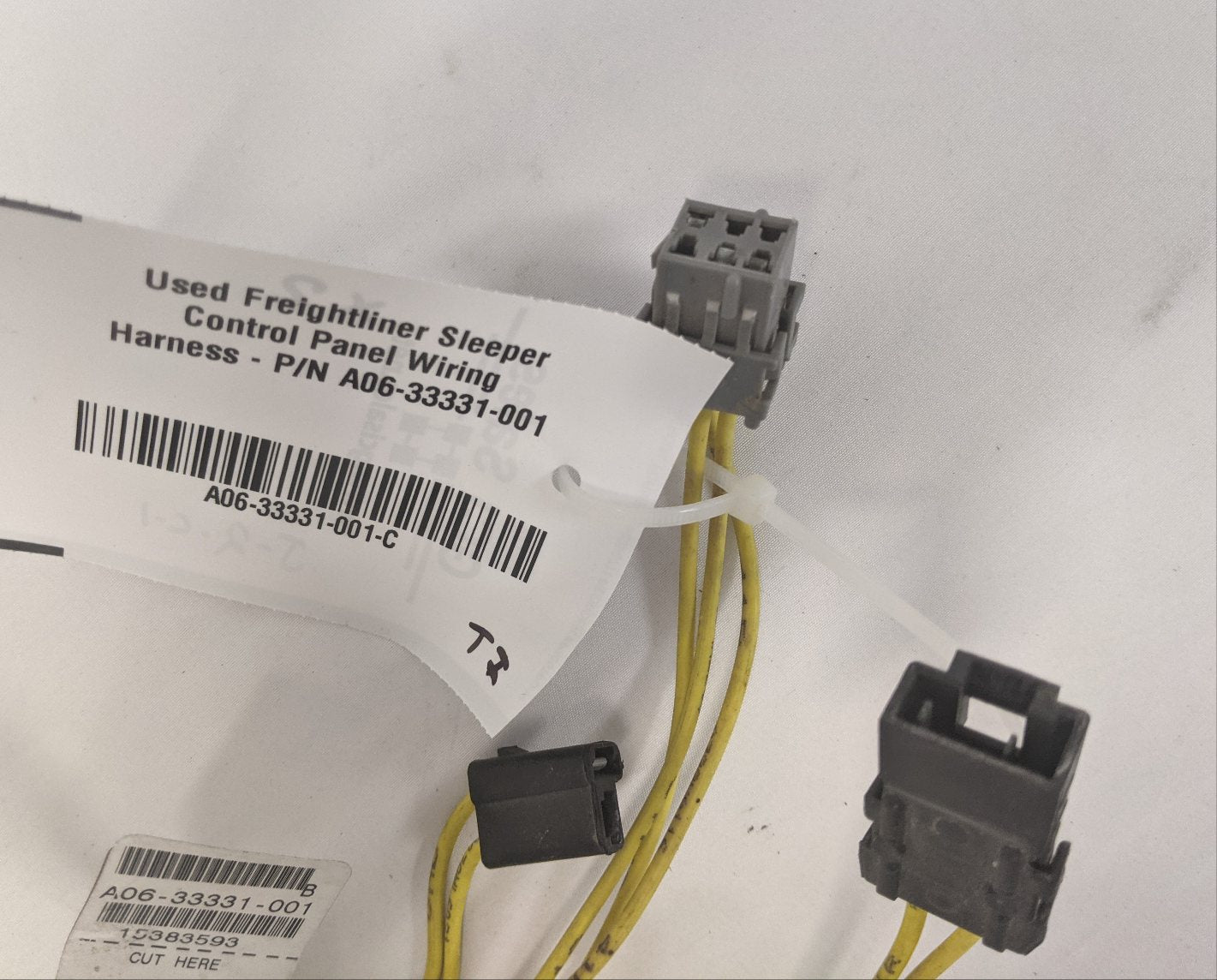 Used Freightliner Sleeper Control Panel Wiring Harness - P/N A06-33331-001