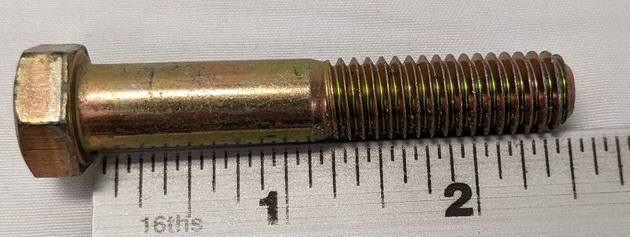 *Lot of 50* New 7/16"-14 x 2 1/2" Partly Threaded Steel Yellow Zinc Hex Bolts