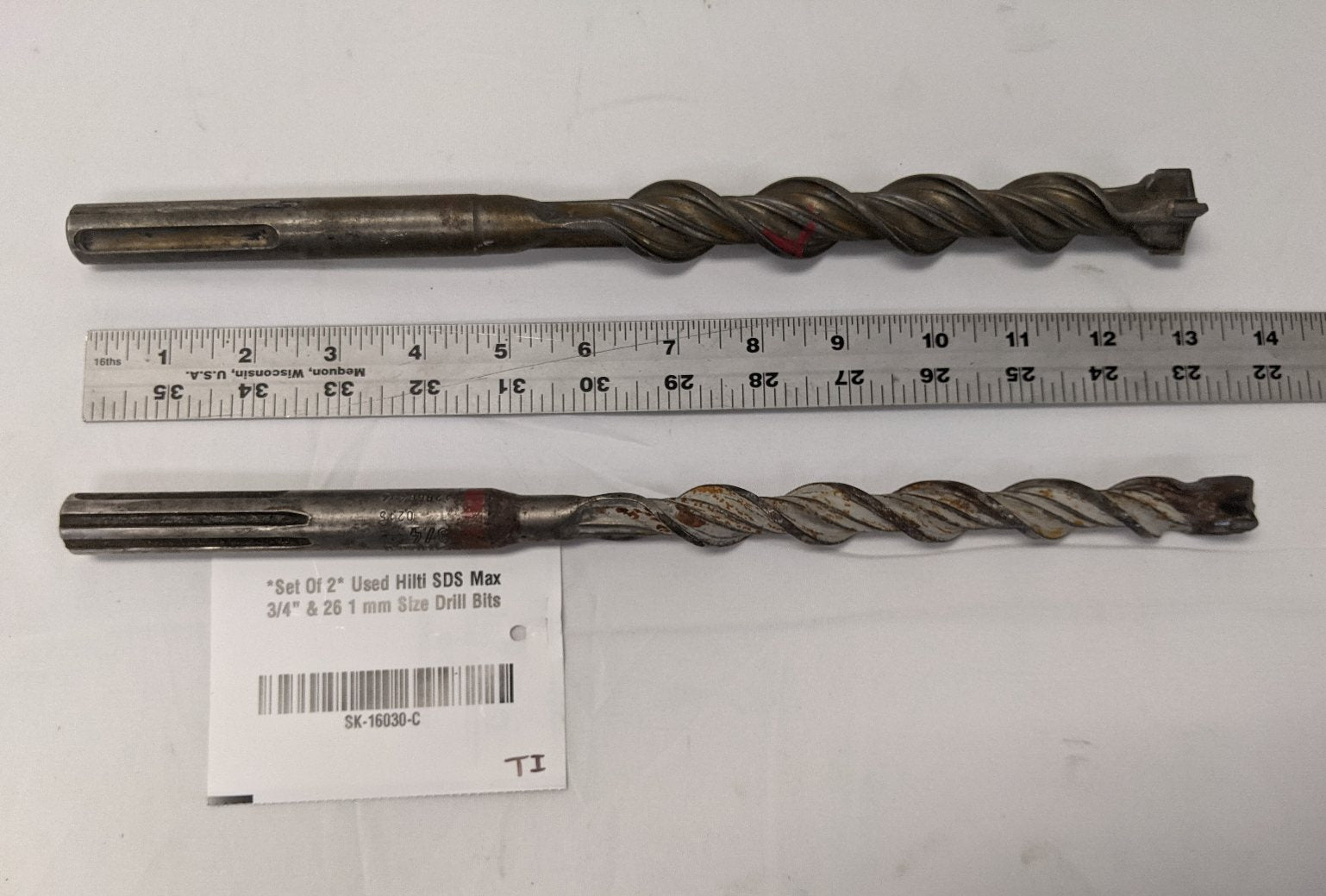 *Set Of 2* Used Hilti SDS Max 3/4" & 26 1 mm Size Drill Bits