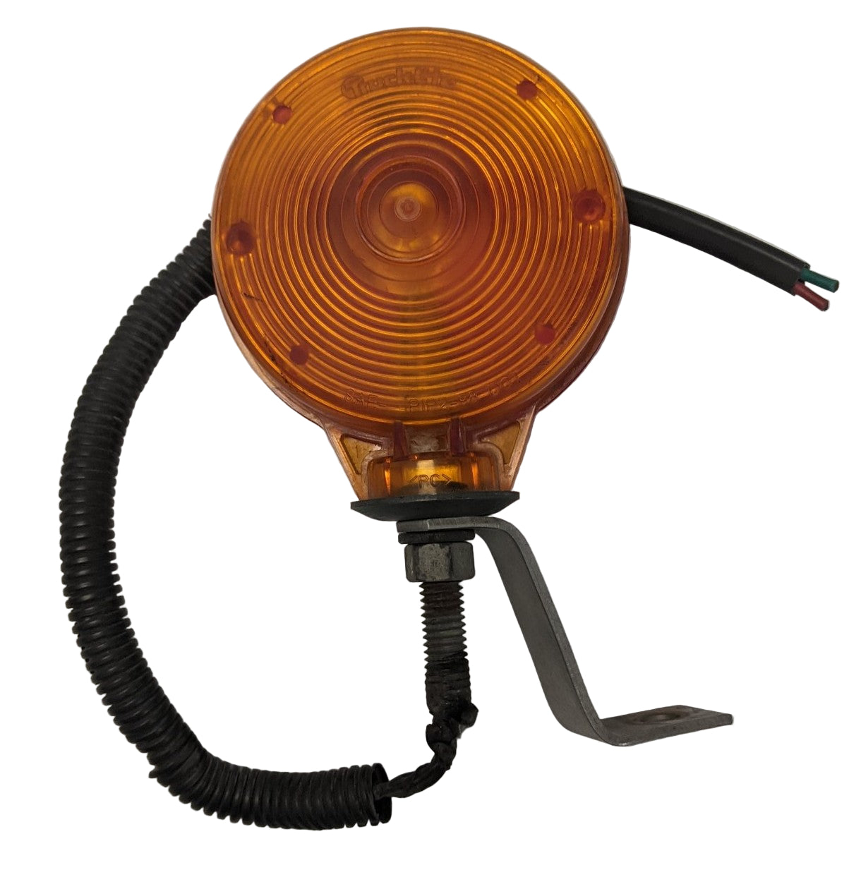 Used Truck-Lite Amber & Red Dual Face Pedestal Light - P/N GT-116