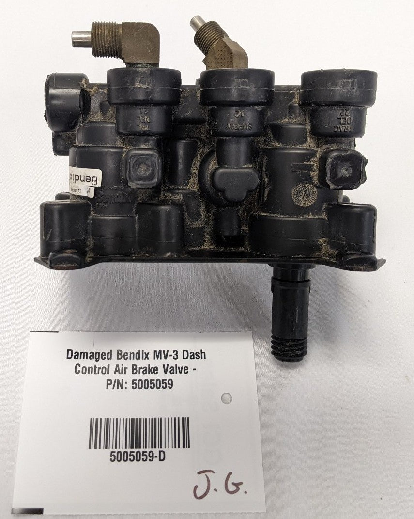 Bendix MV-3 Air Brake Valve Dash Control - 5005059 (Damaged)