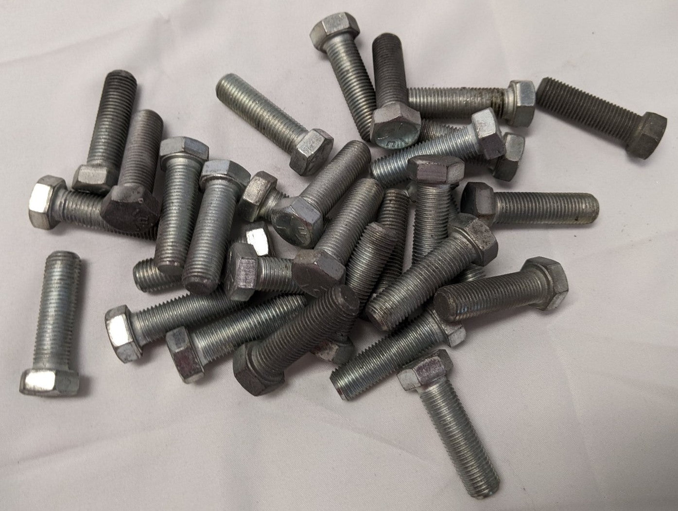 *Lot of 30* New 7/16"-20 x 1 1/2" Fully Threaded Fine Grade 5 Steel Hex Bolts