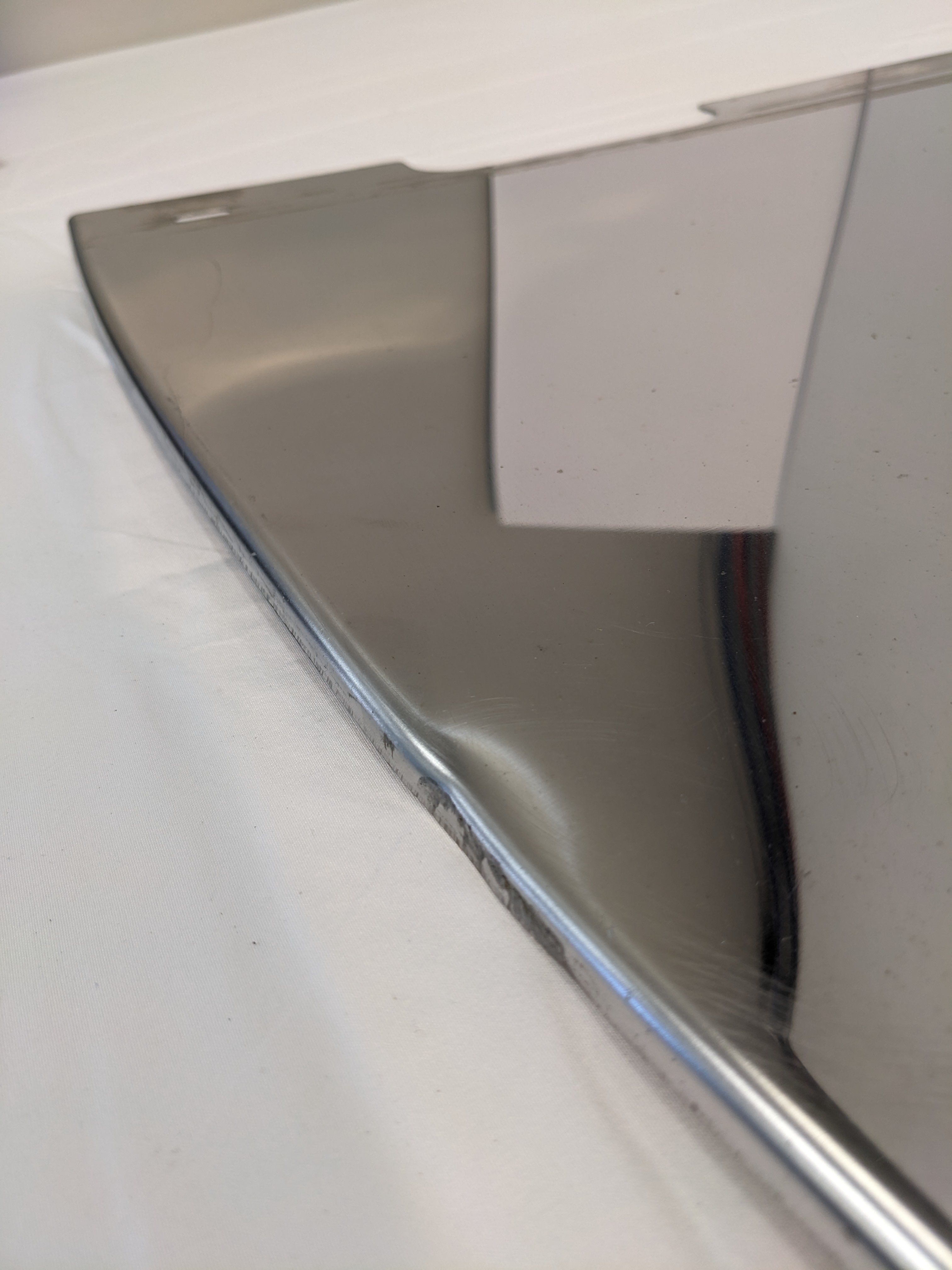 Damaged Freightliner Coronado RH Stainless Cowl Trim Panel - P/N 17-14966-001 (10089926623548)