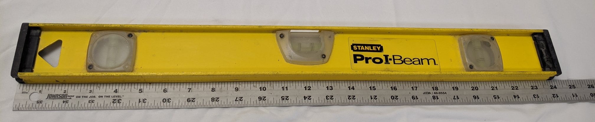 Stanley Pro Carpenter Level 24" Lot of 3 - I-Beam Top Read Aluminum 42-240