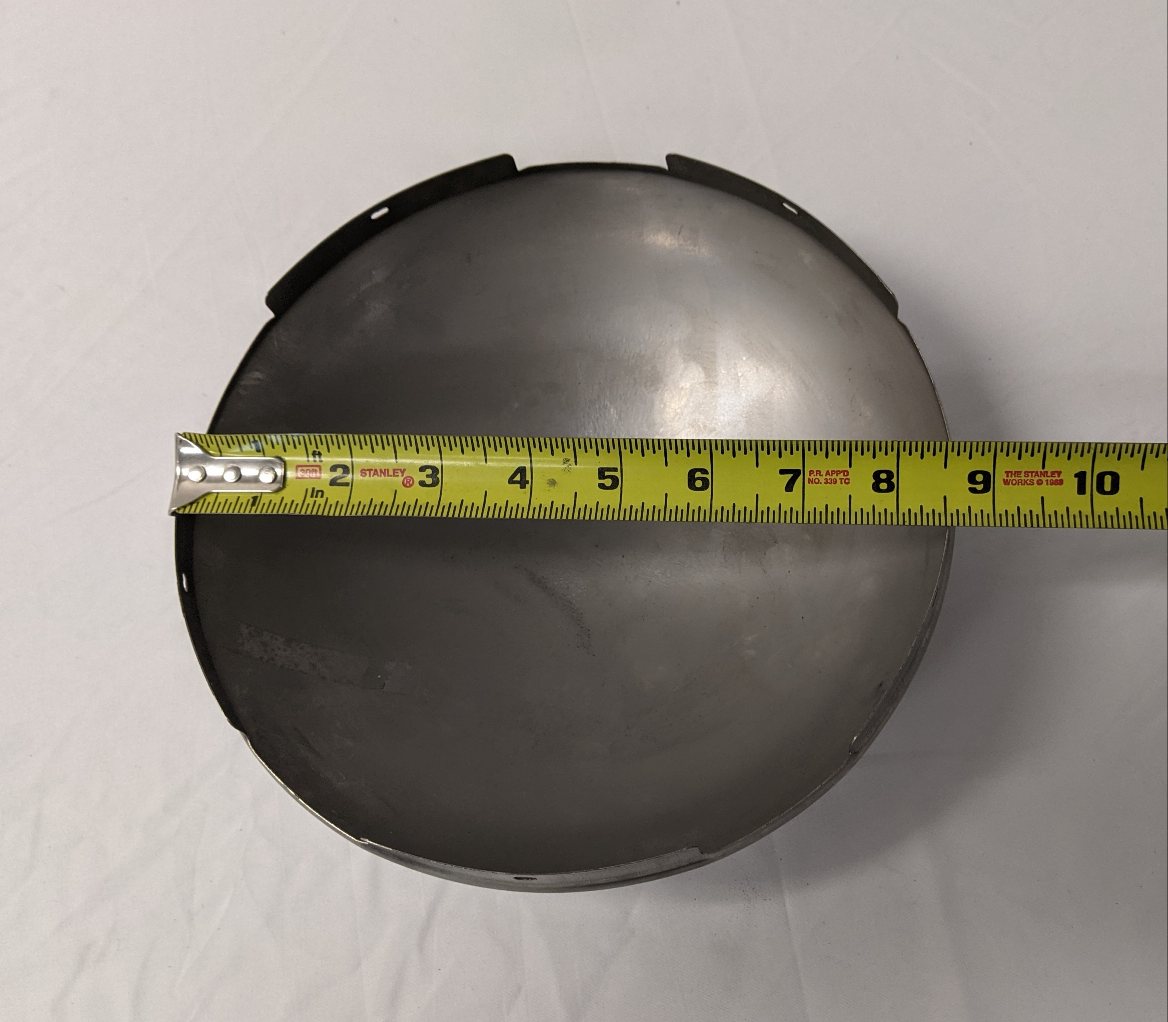 Used Rig Tough Stainless Steel 8 1/2" Front Hub Cap - P/N 3100301001