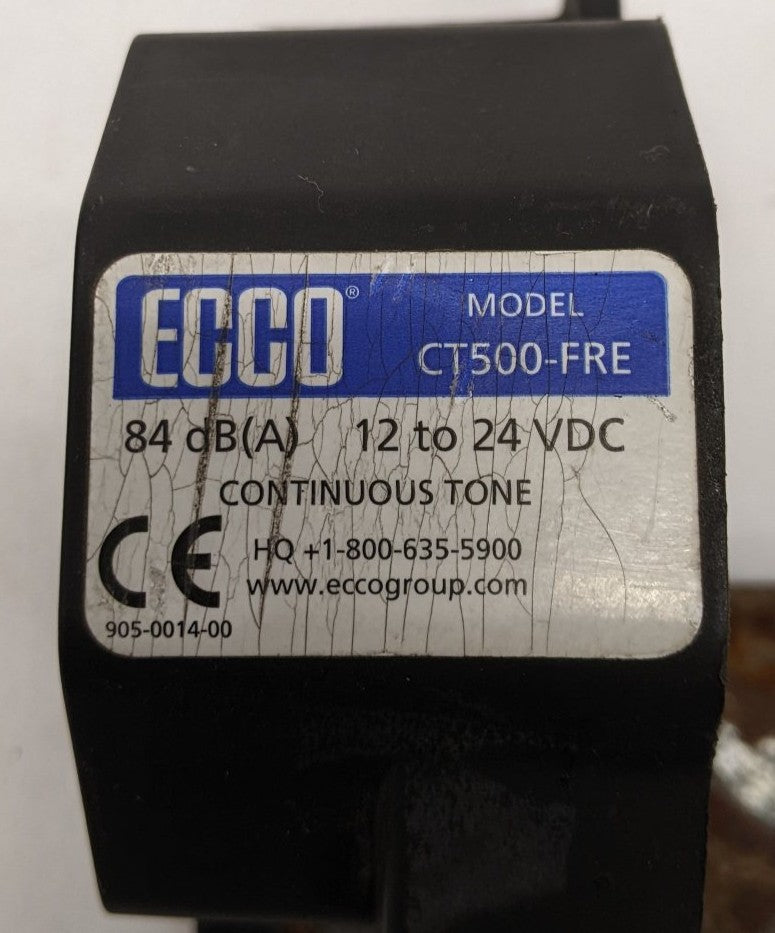 ECCO CT500-FRE Continuous Tone Backup Alarm 12-24V Used