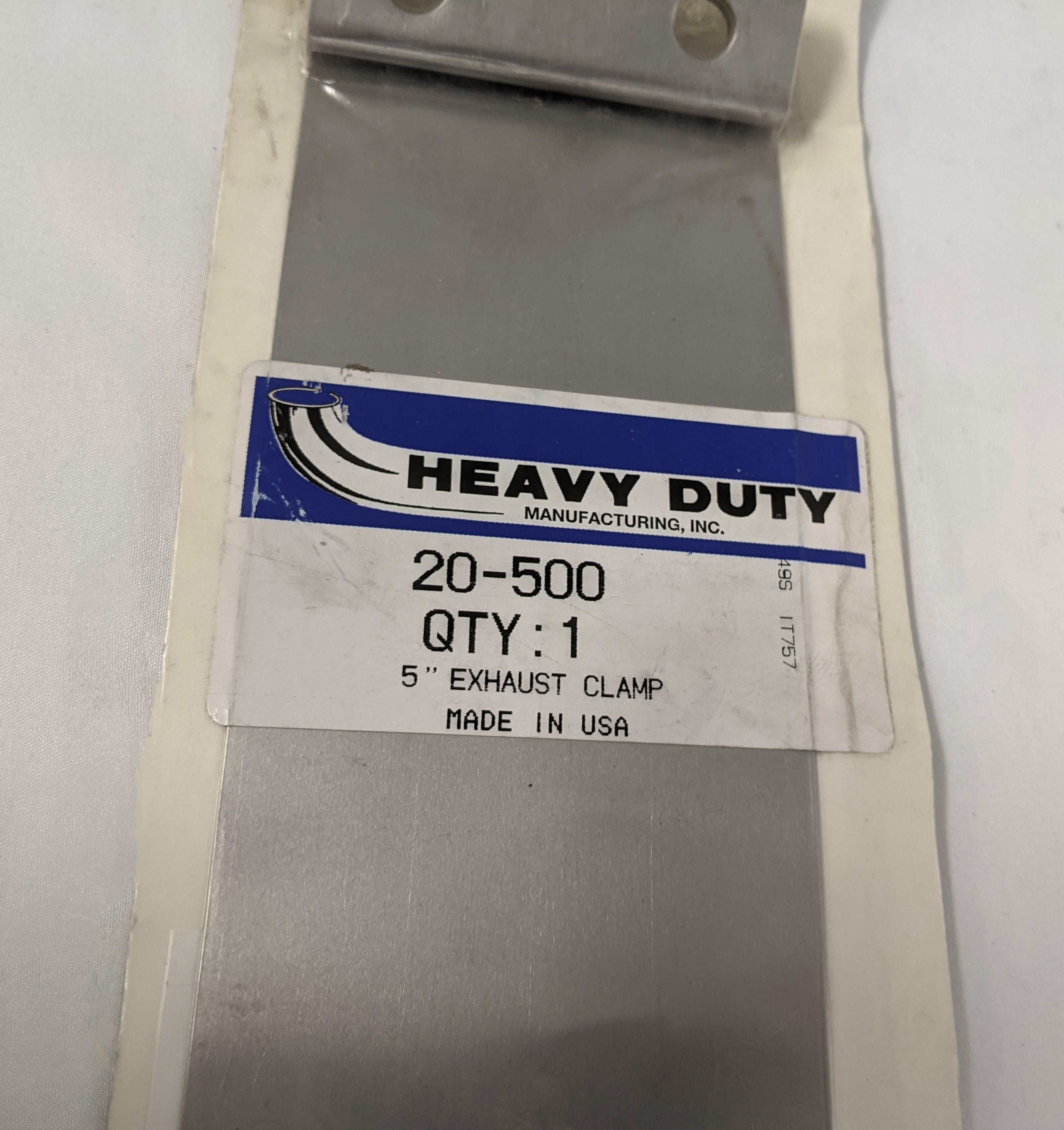 Heavy Duty 5" Dia. 3 3/8" Wide Flat Band Clamp - P/N HDC 20 500 (9902309179708)
