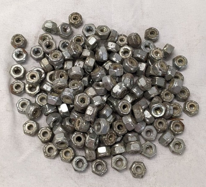 #10-24 Nylon Lock Nuts Coarse Steel Zinc Lot of 150