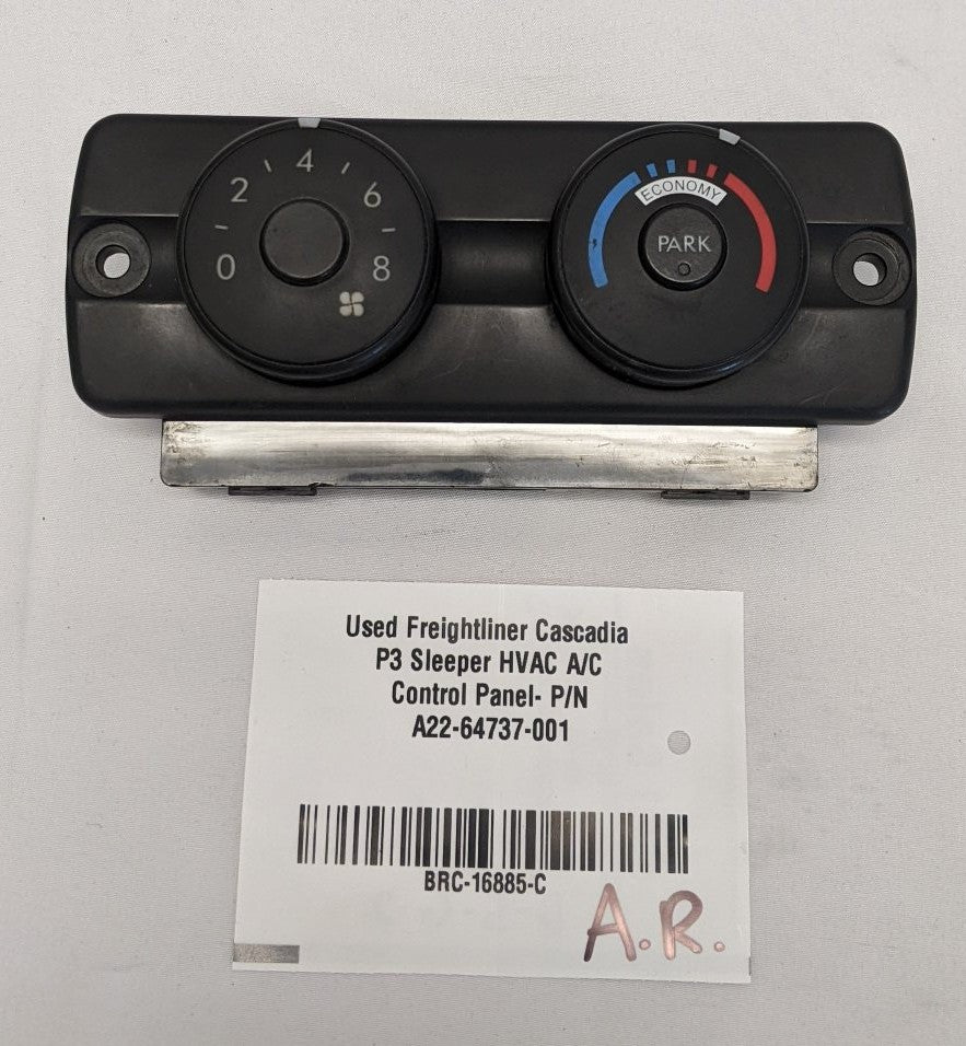 Used Freightliner Cascadia P3 Sleeper HVAC A/C Control Panel- P/N A22-64737-001