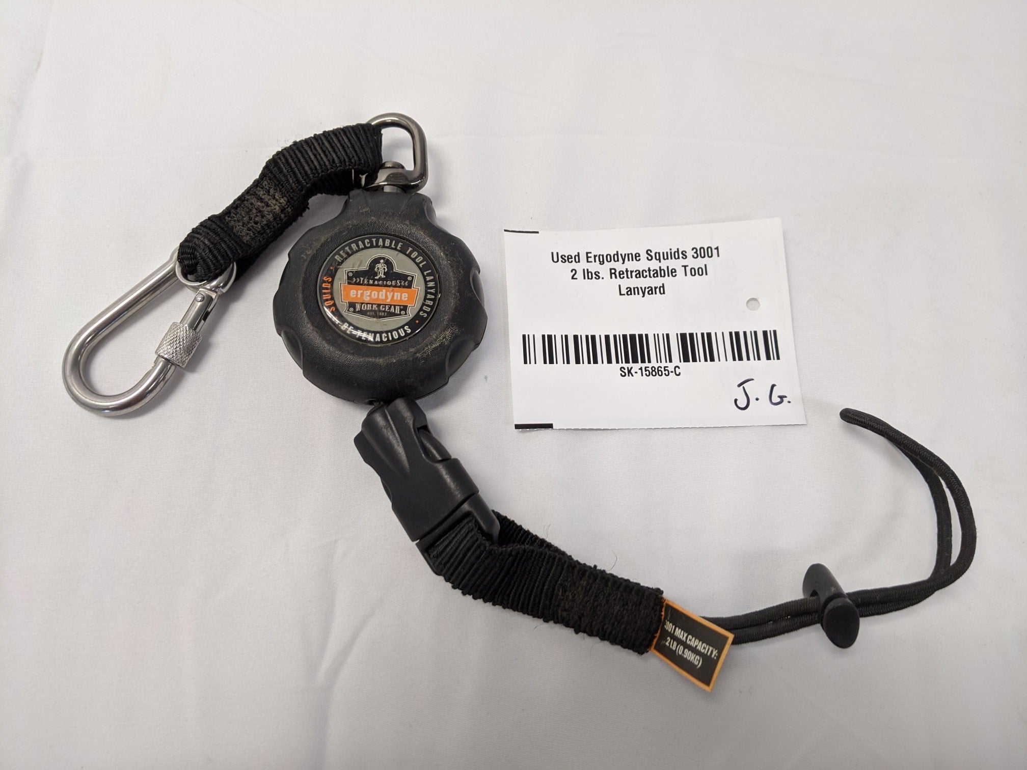 Ergodyne Squids 3001 Retractable Tool Lanyard 2 lbs - Carabiner 20-56" Reach