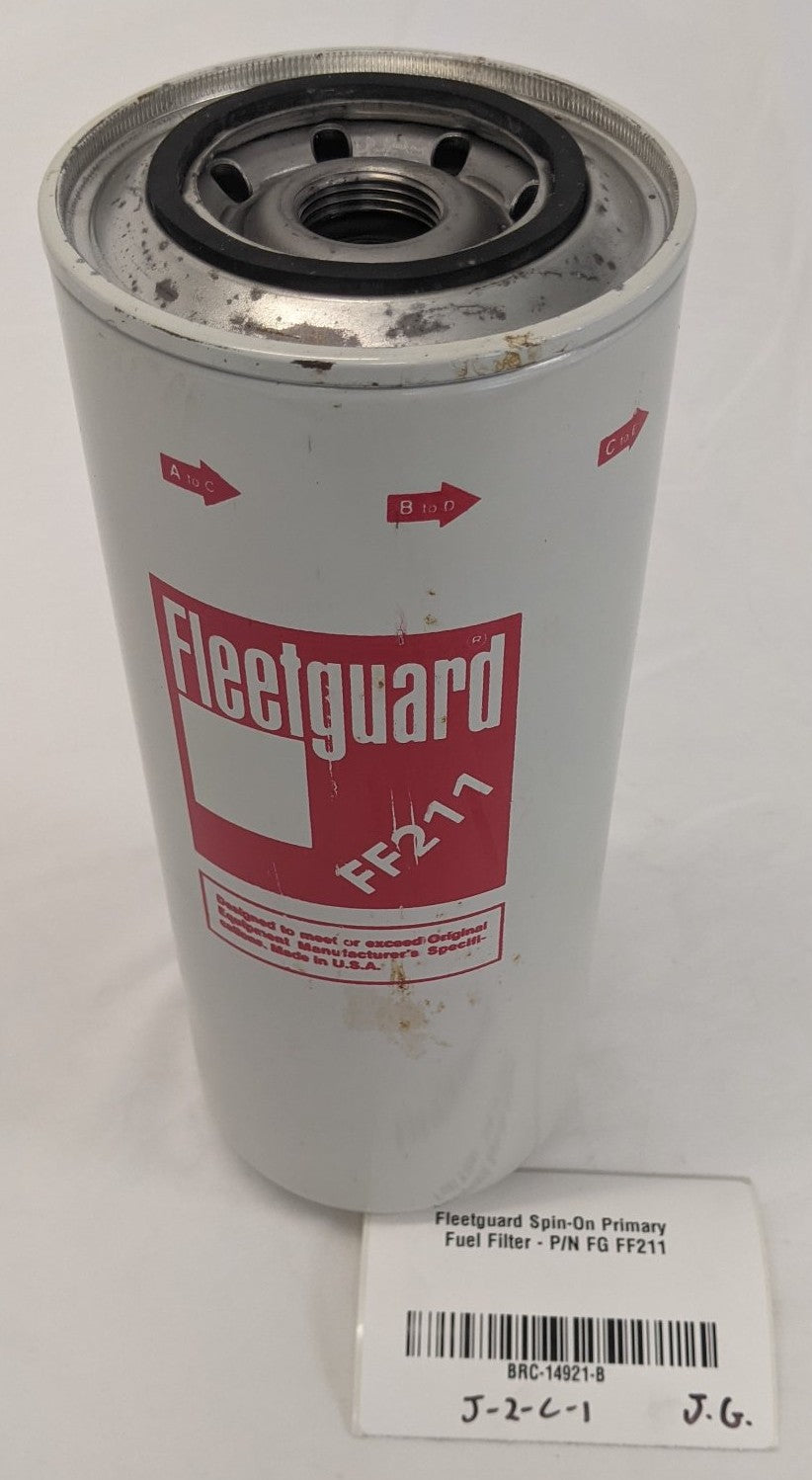 Fleetguard Spin-On Primary Fuel Filter - P/N FG FF211