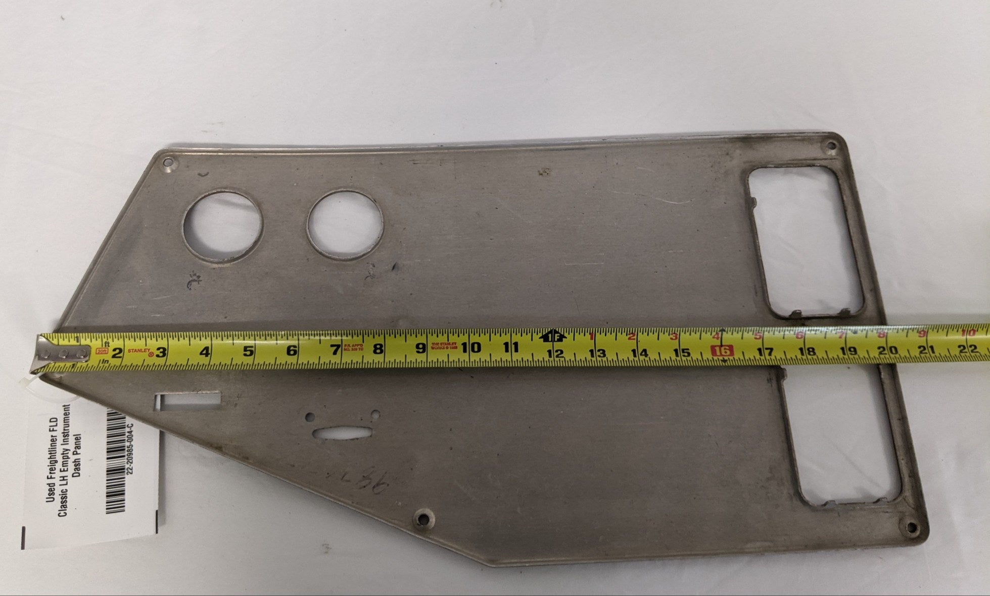 Used Freightliner FLD Classic LH Empty Instrument Dash Panel - P/N 22-20985-004 (10000154132796)