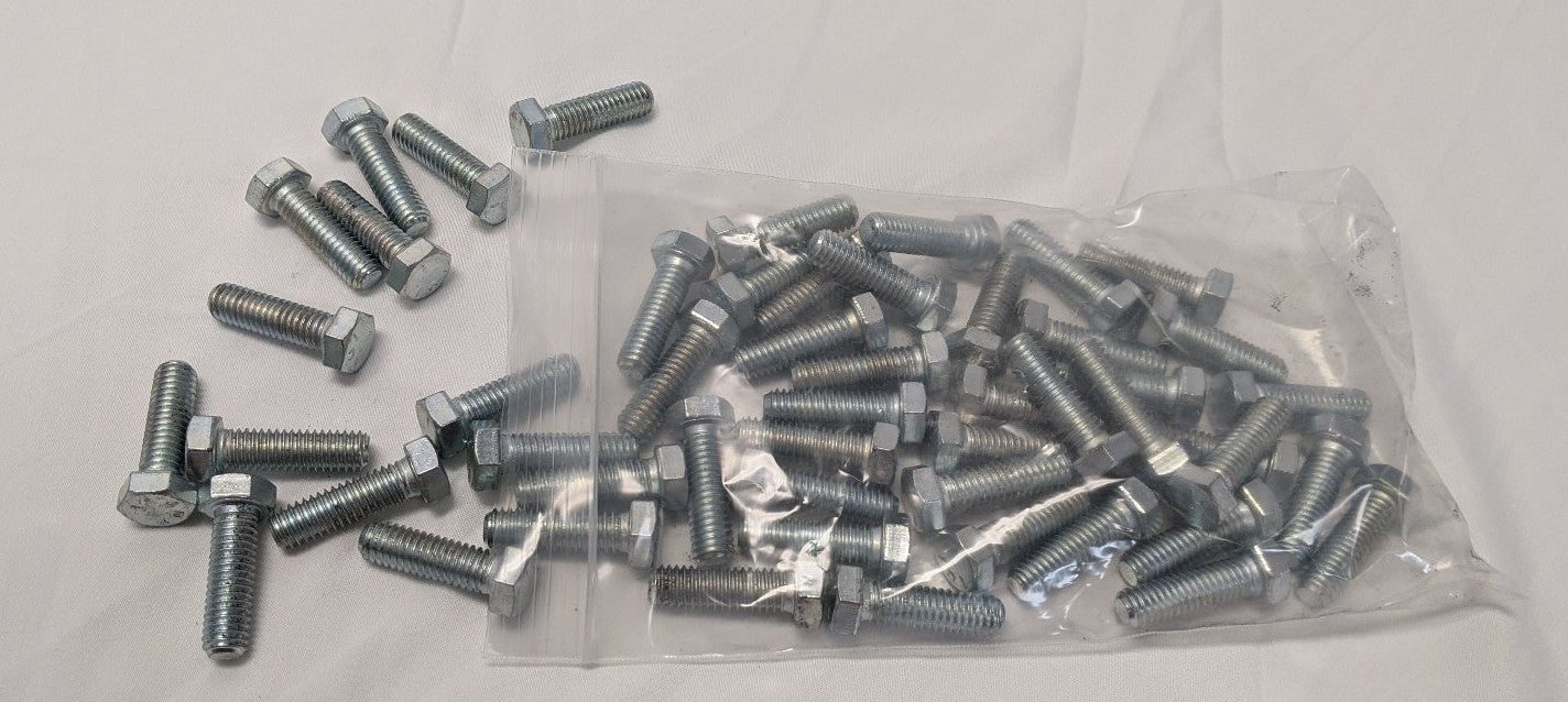 *Lot of 50* New 3/8"-16 x 1 1/4" Fully Threaded Coarse Steel Hex Bolts