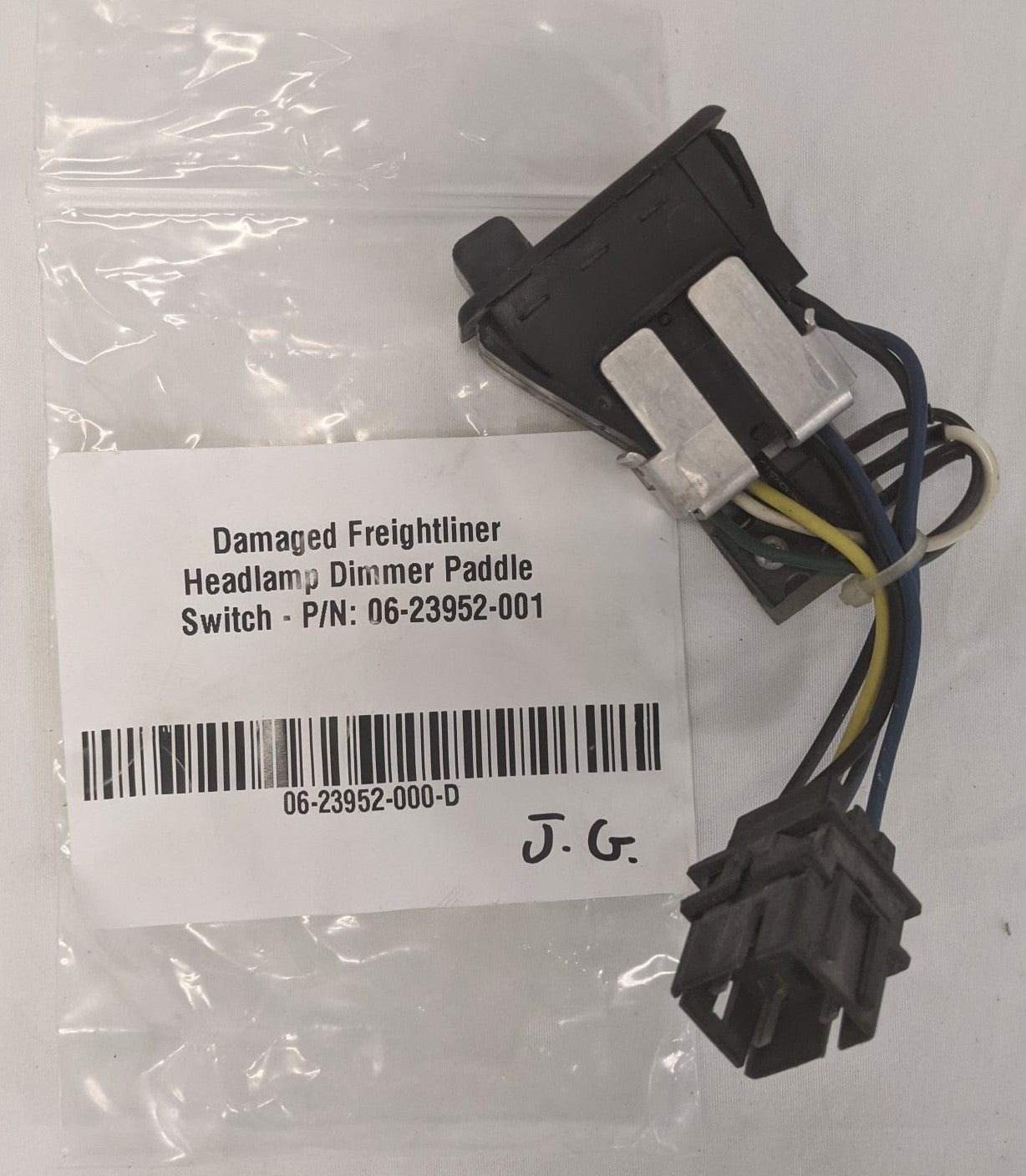 Damaged Freightliner Headlamp Dimmer Paddle Switch - P/N: 06-23952-001