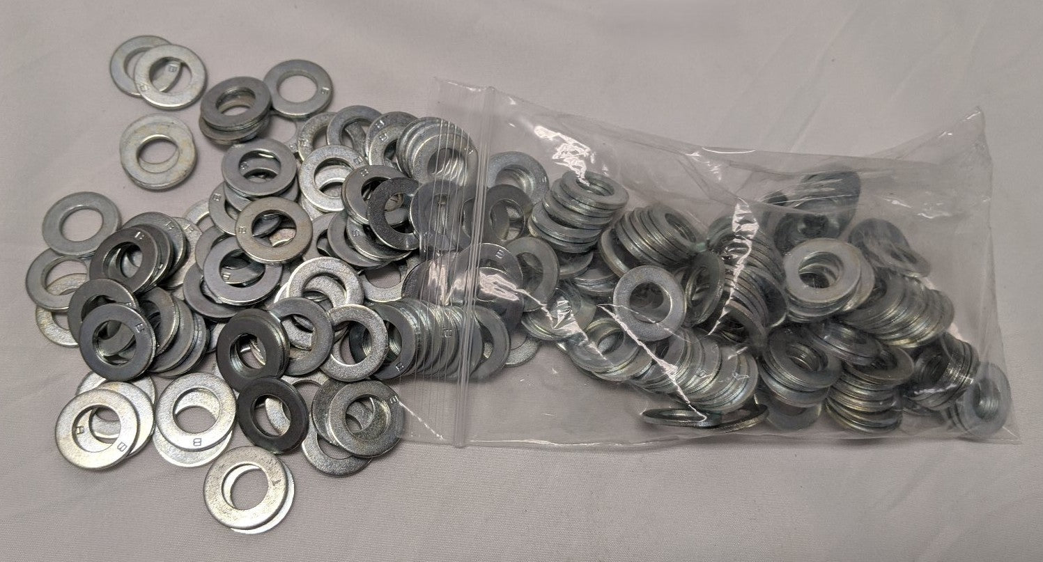 *Lot of 200* New 3/8" x 1" x  1/16" Zinc Plated Steel Washers