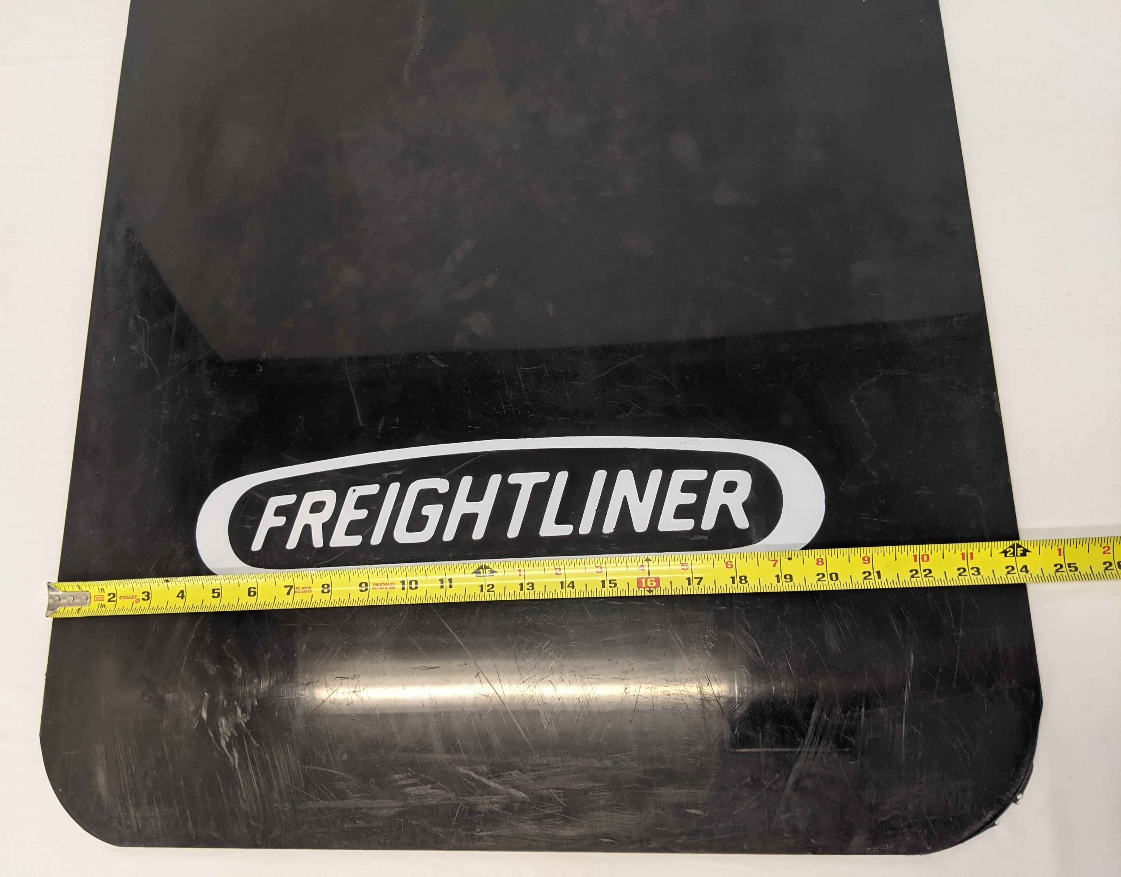 *Scratched* RH or LH 27" Black Straight Mud Flap w/ FTL Logo - P/N 22-69608-203 (10131068059964)