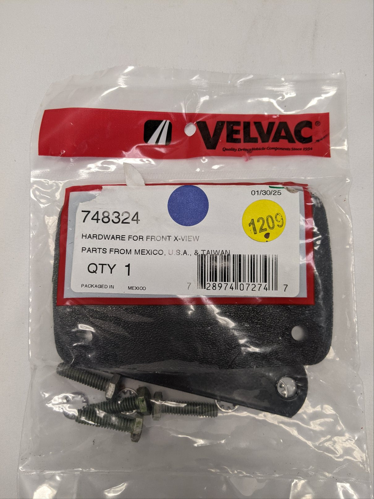 Velvac 9" Fisheye Convex Door Mirror Kit VEL 713753