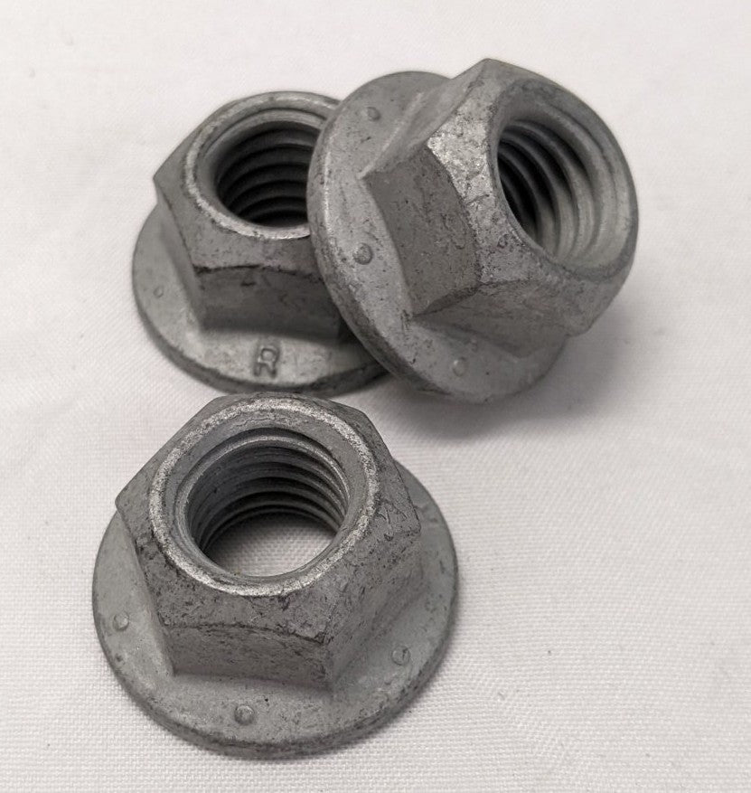 Lot/50 1/2"-13 Grade G Galvanized Flanged Lock Nuts
