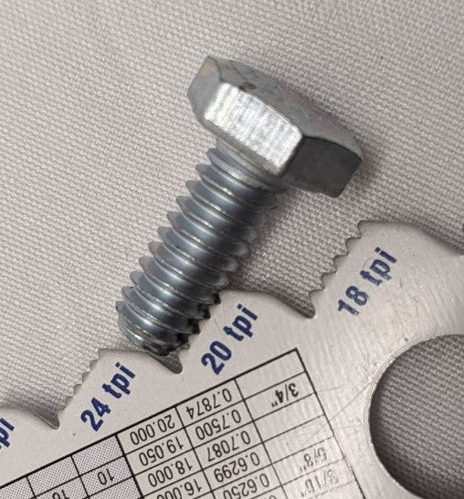 1/4"-20 x 5/8" Grade 5 Hex Bolts - Zinc Plated, Fully Threaded, Lot of 100