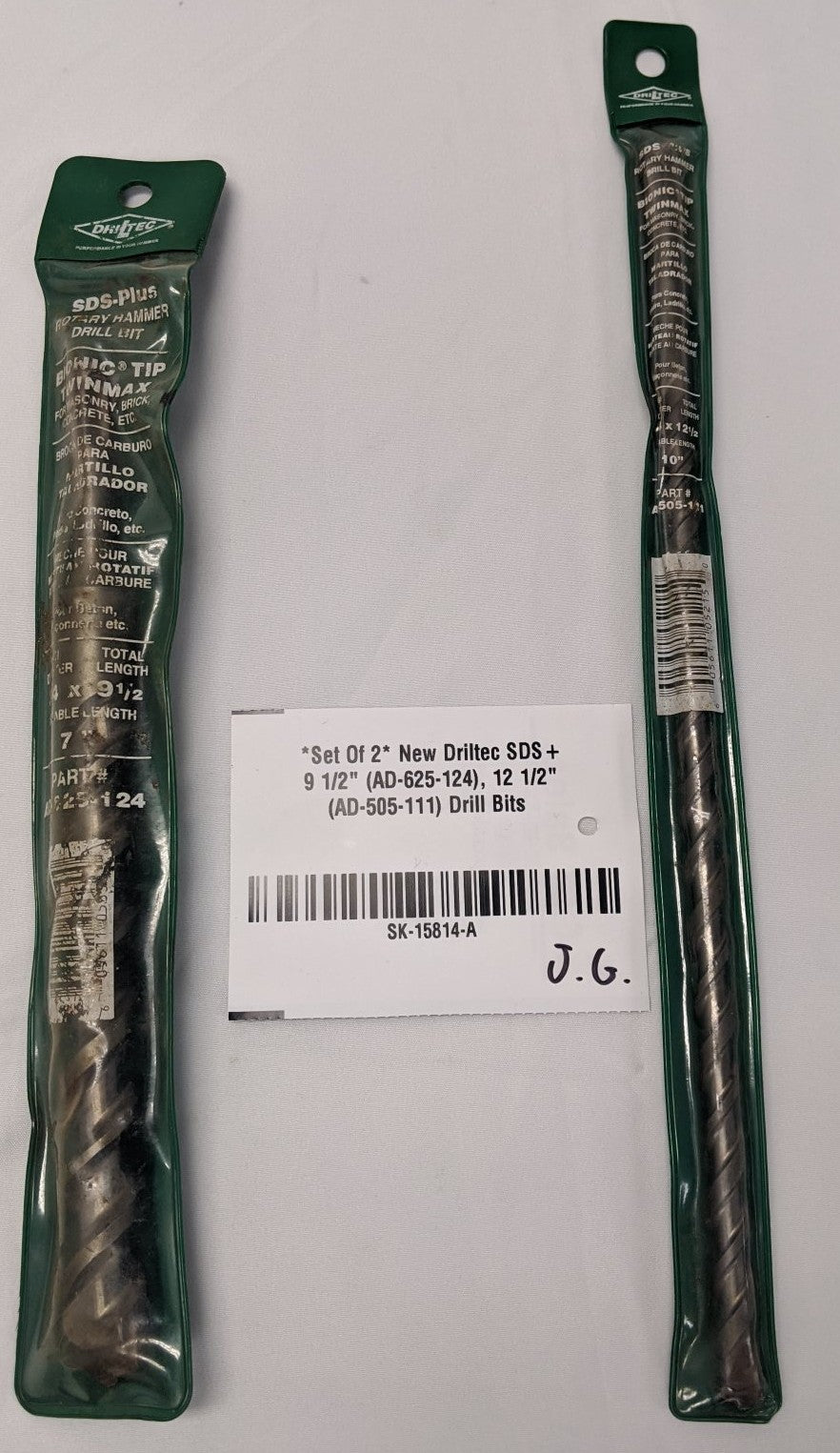 Driltec SDS+ Drill Bit Set (2pc) - AD-625-124 AD-505-111 - New