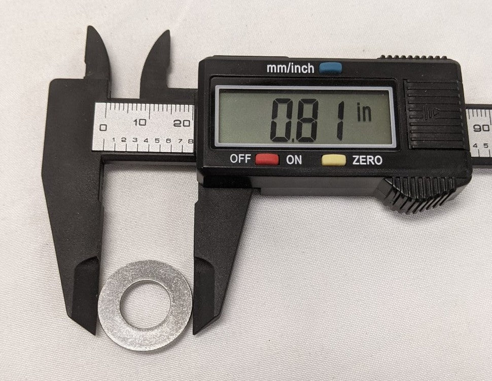 3/8" Zinc Plated Steel Flat Washers - Lot of 200 - 3/4" OD Corrosion Resistant