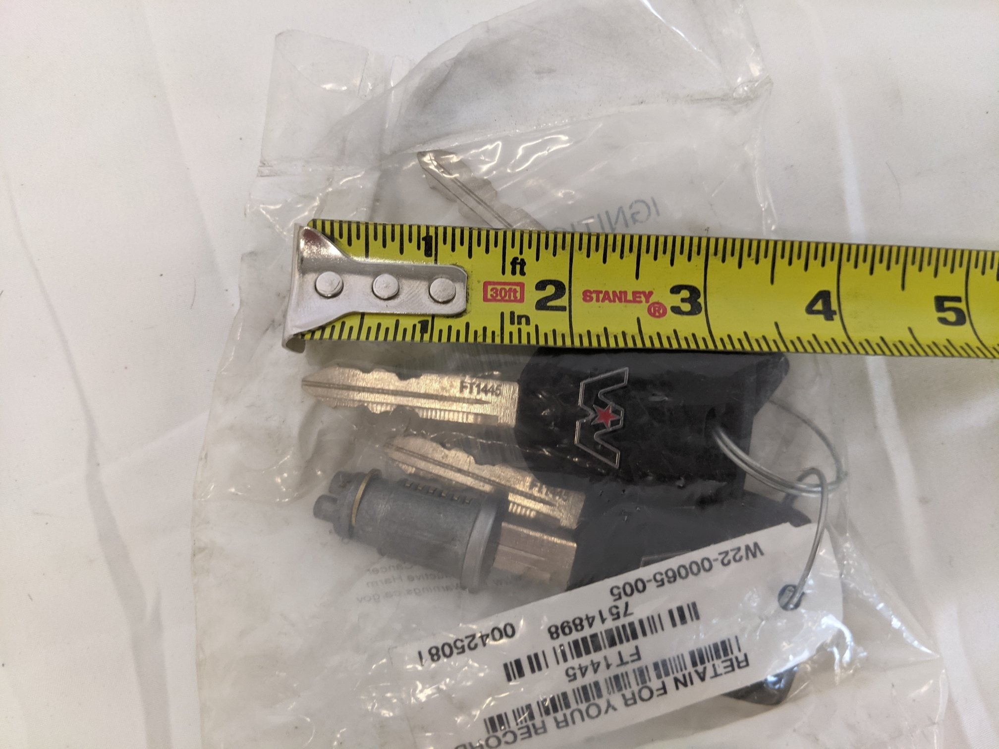 West Star 4 Key W4 Ignition Lockset - P/N W22-00065-005 (10161418273084)