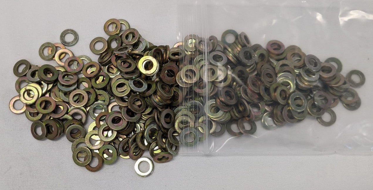 *Lot of 400* New 1/4" x 7/16" x 1/16" Yellow Zinc Coated Steel Washers