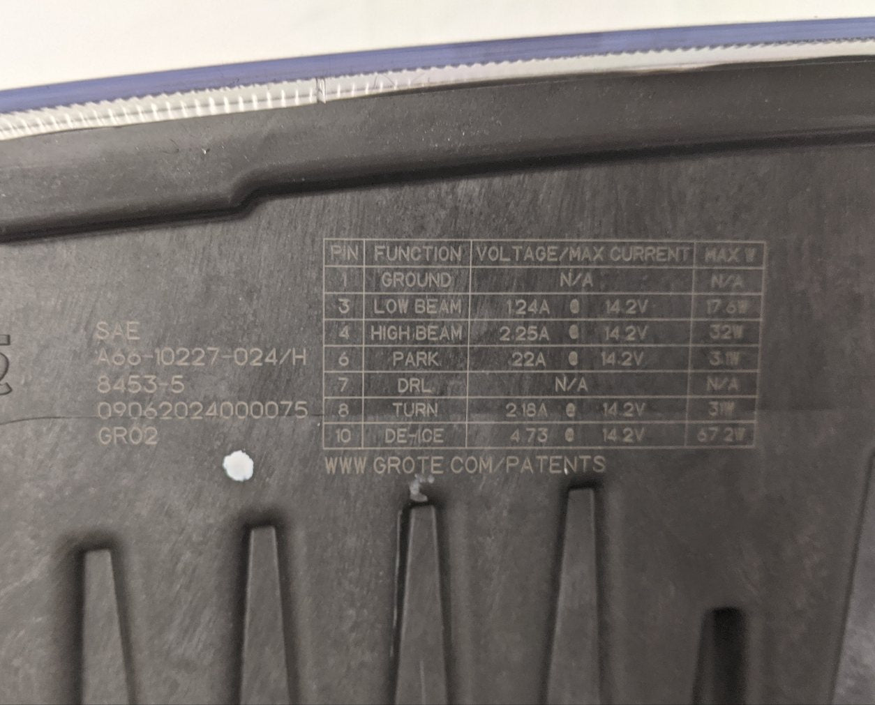 New Western Star 47X, 49X SFA LH Amber LED Head Light- P/N A66-10227-024