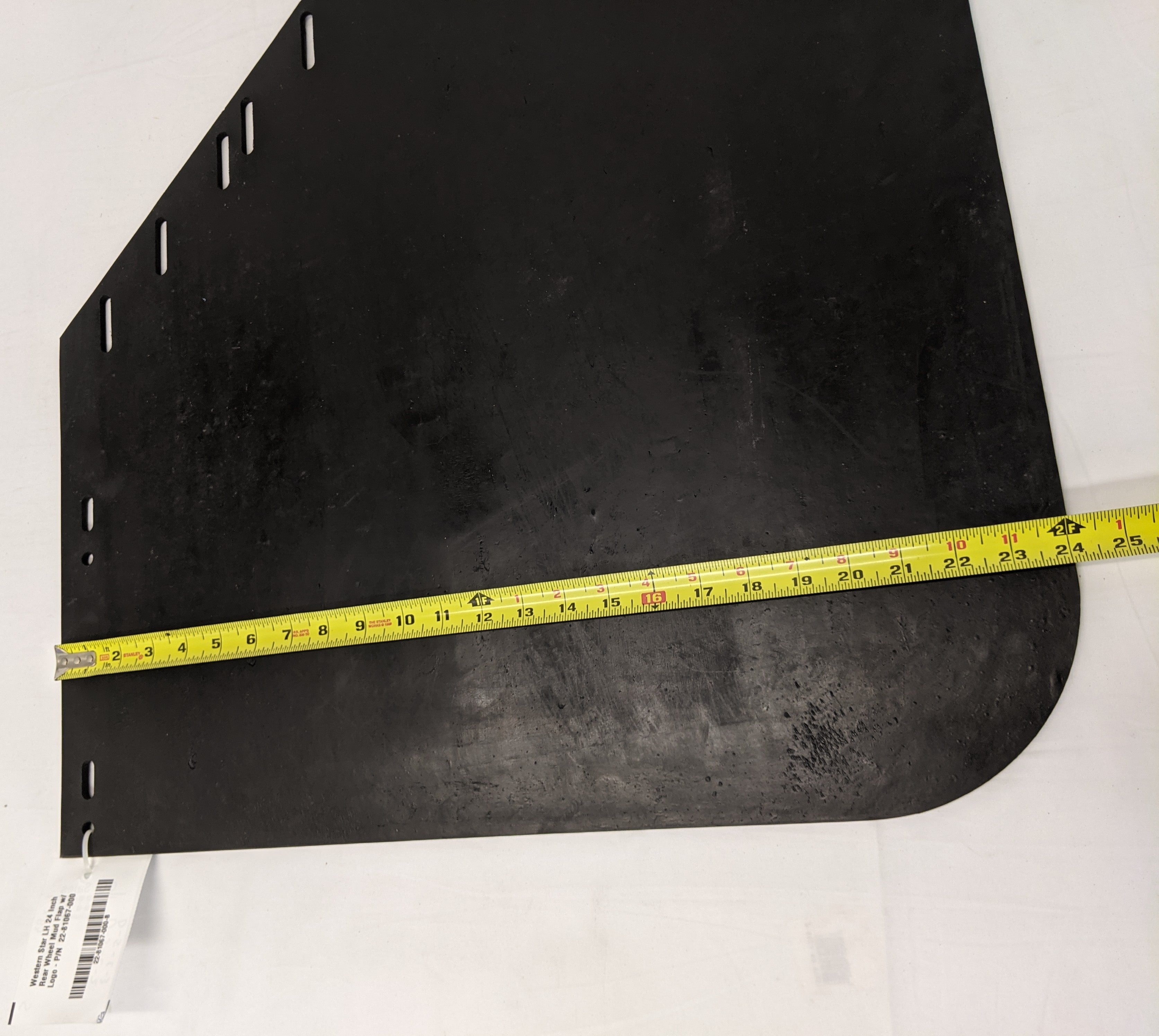 Western Star LH 24 Inch Rear Wheel Mud Flap w/ Logo - P/N  22-81067-000 (10140333179196)