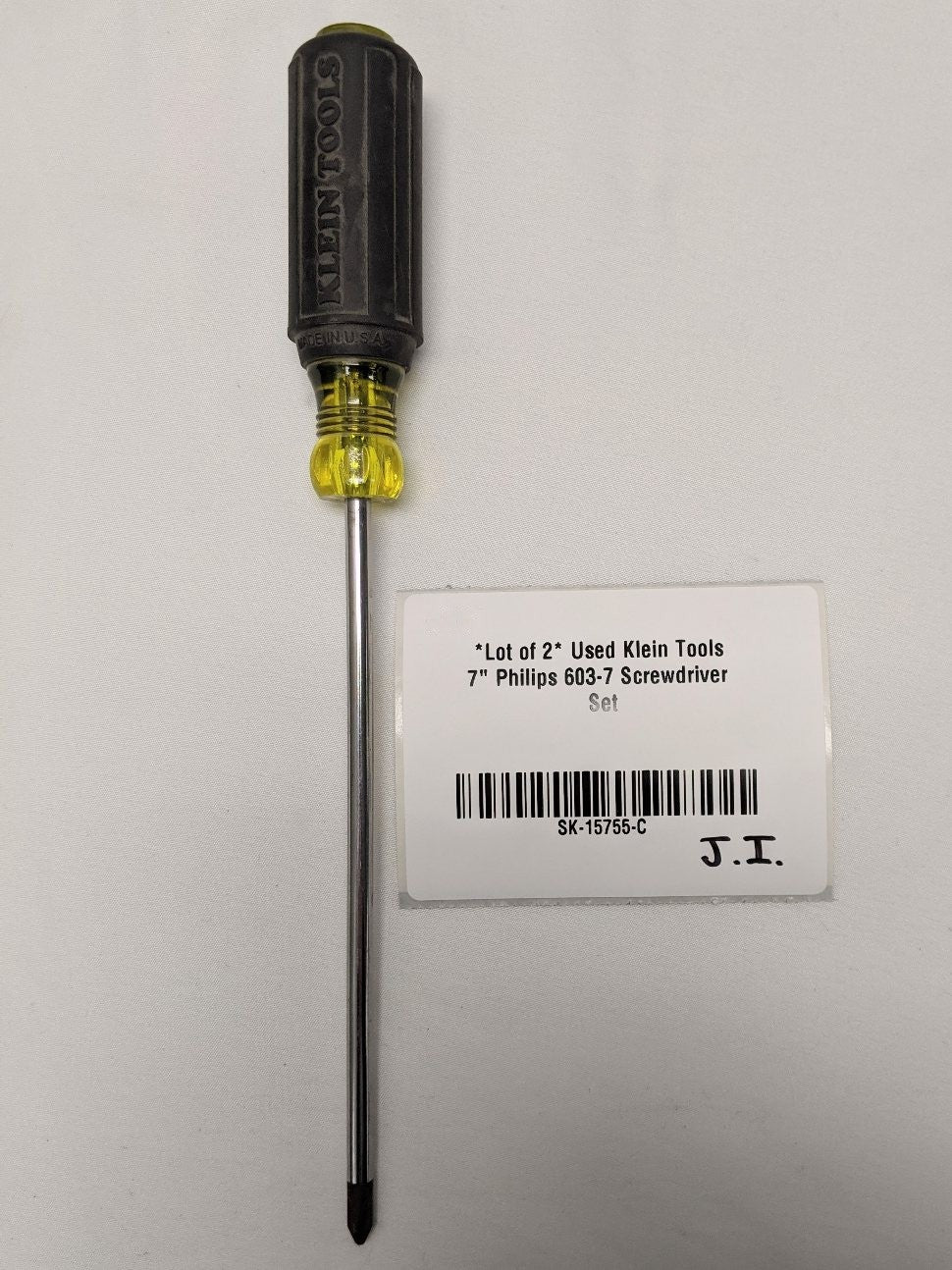 *Lot of 2* Used Klein Tools 7" Philips 603-7 Screwdriver Set
