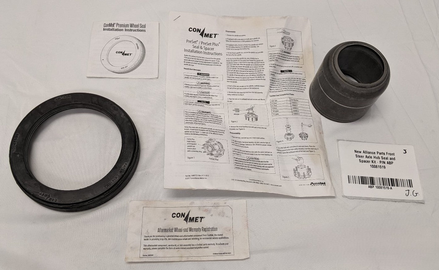 Alliance Front Steer Axle Hub Seal & Spacer Kit | ABP 10081519
