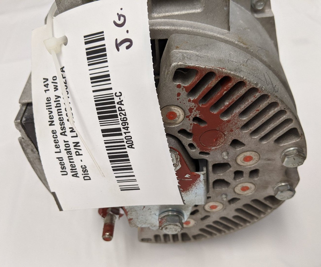 Used Leece Neville 14V Alternator Assembly w/o Disc - P/N LN A0014962PA