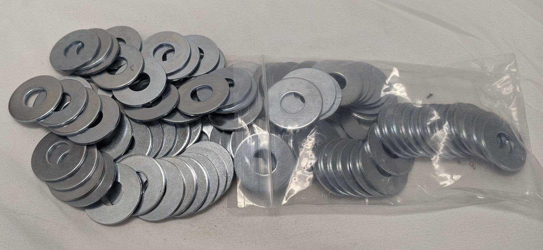 *Lot of 100* New 1/2" x 1-1/4" x 1/16" Zinc Plated Steel Washers