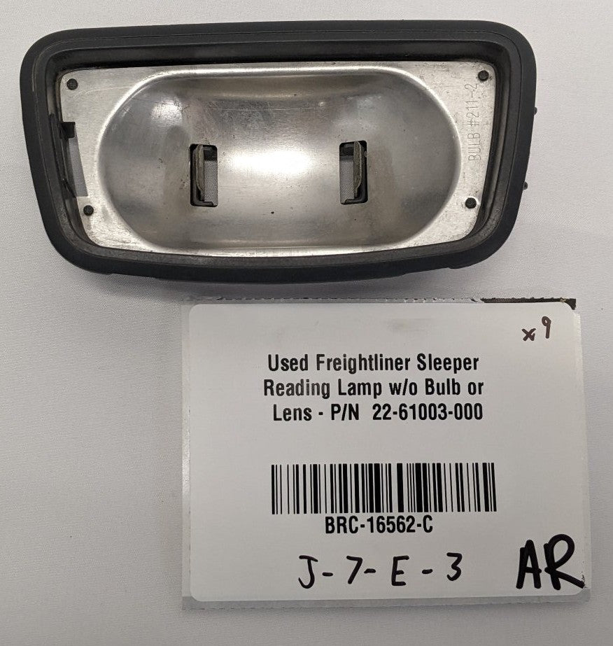 Used Freightliner Sleeper Reading Light w/o Bulb or Lens - P/N  22-61003-000