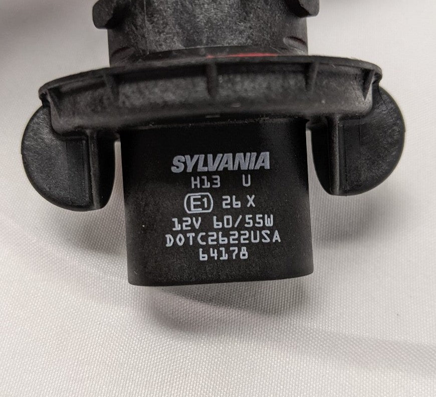 Sylvania H13 Long Life Halogen Headlight Bulbs (2-Pack) 60/55W