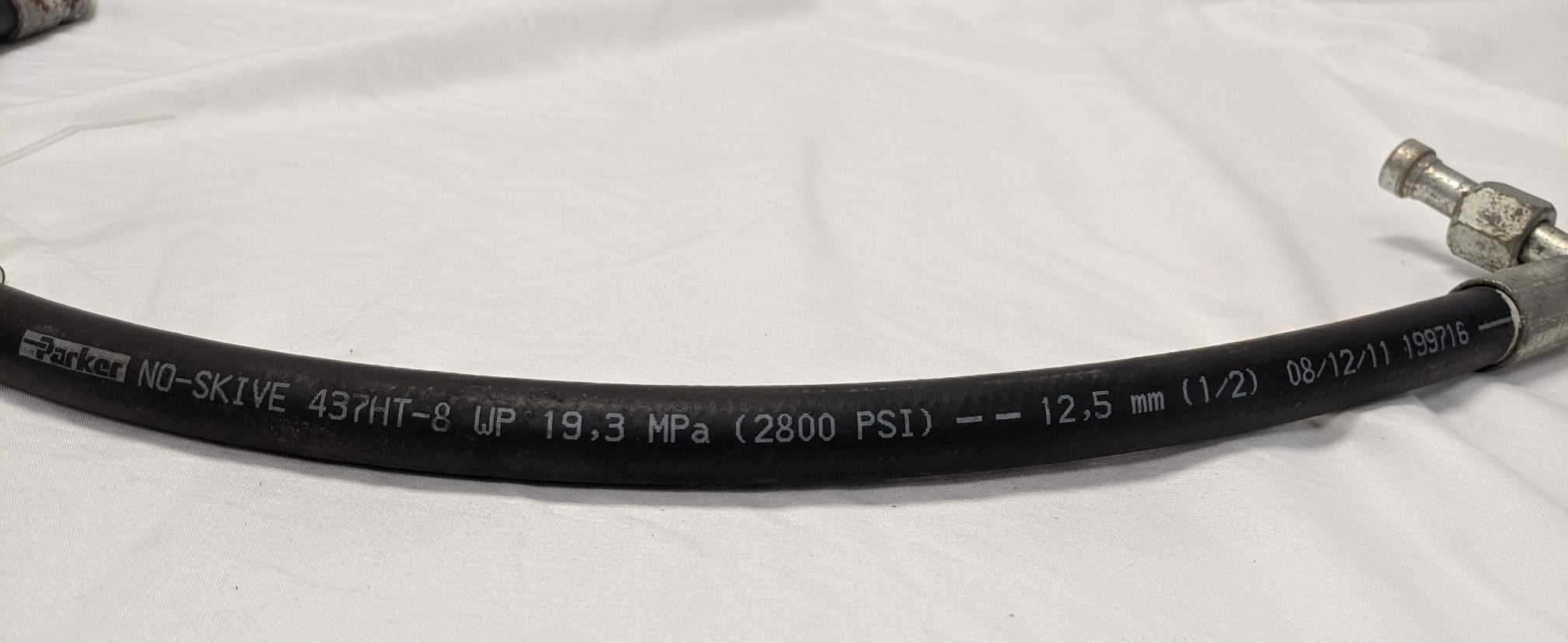 Used Parker Steering Pressure Line Hose - P/N PH43706L108035